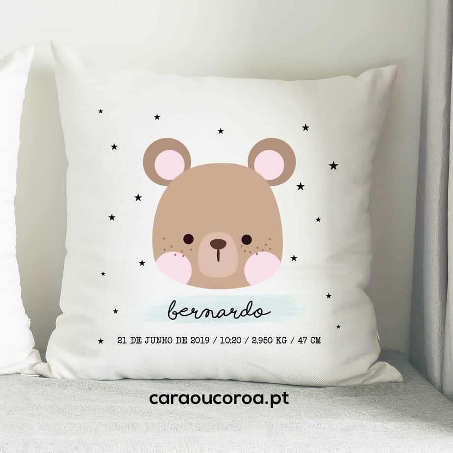 Almofada Nascimento Menino Little Bear - caraoucoroa.pt