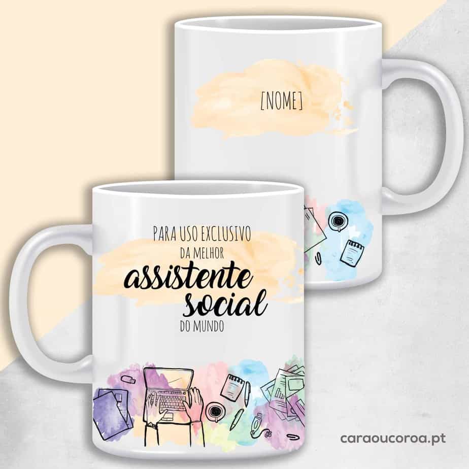 Caneca Assistente Social - caraoucoroa.pt