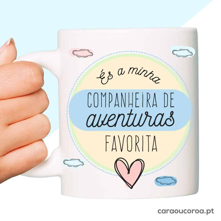 Caneca "Companheira de Aventuras" - caraoucoroa.pt