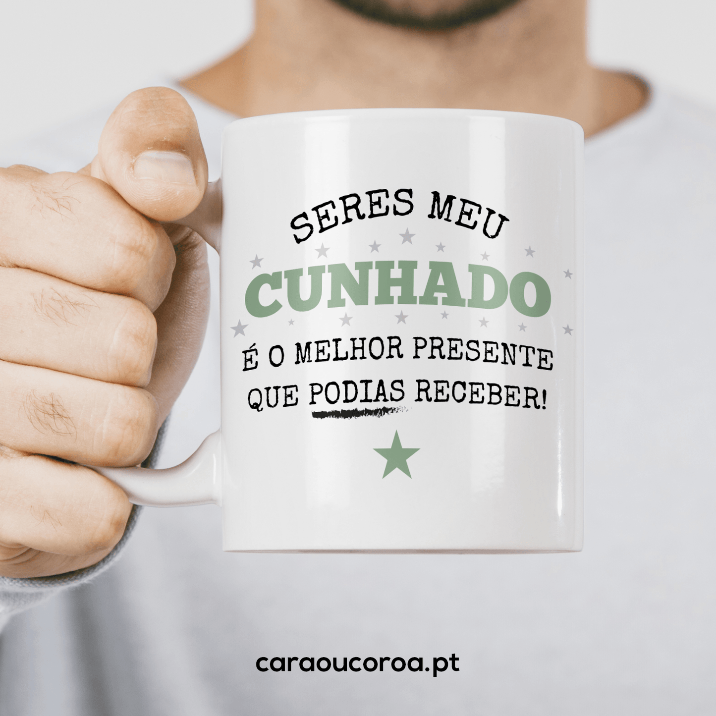 Caneca "Cunhado Presente" - caraoucoroa.pt