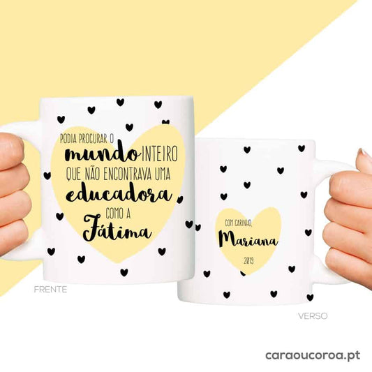 Caneca "Educadora com Nome" - caraoucoroa.pt