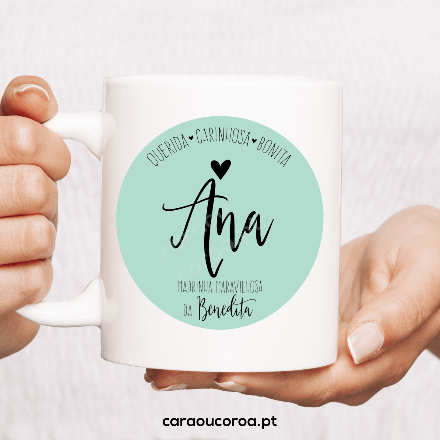 Caneca "Madrinha Maravilhosa" com Nomes - caraoucoroa.pt