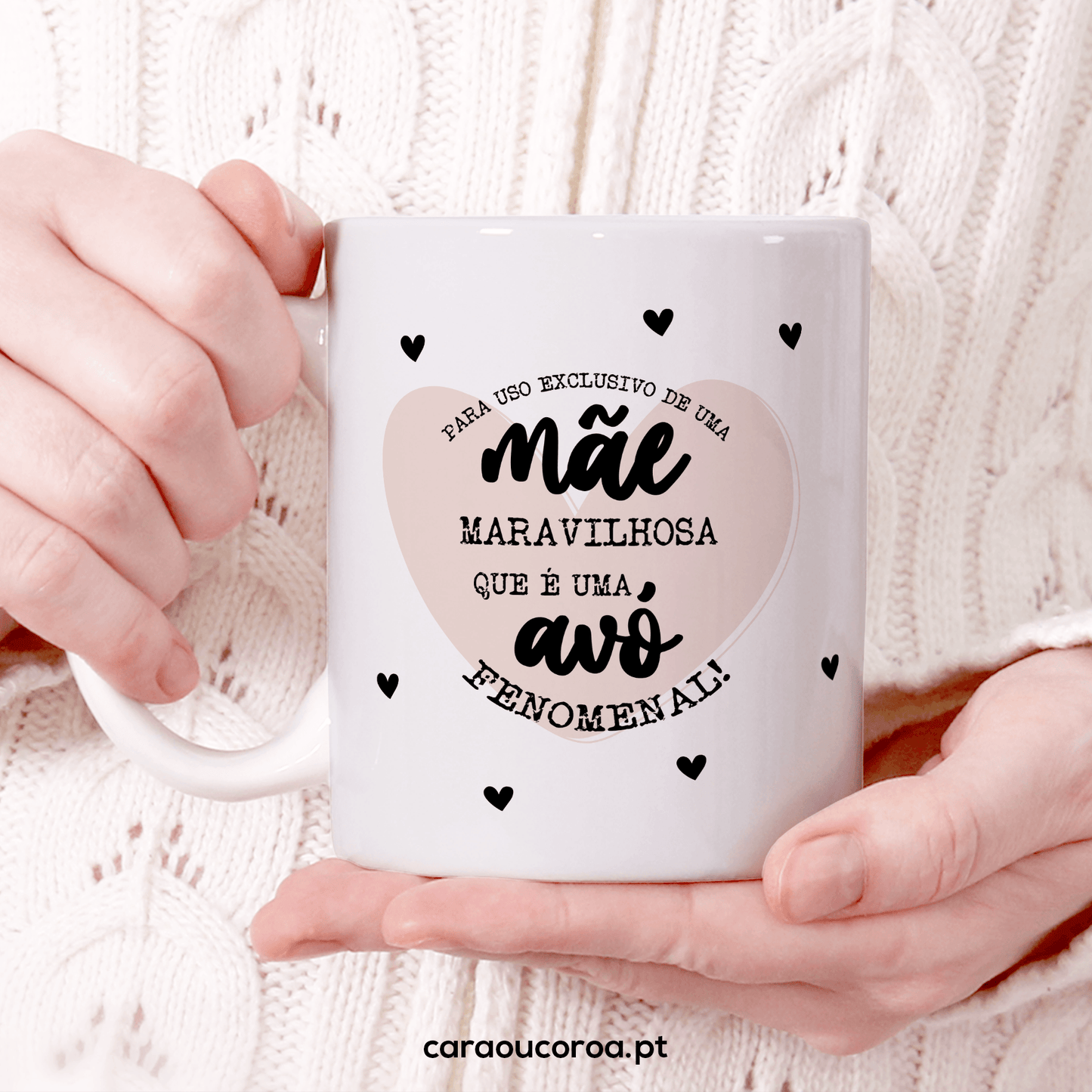 Caneca "Mãe Maravilhosa, Avó Fenomenal" - caraoucoroa.pt