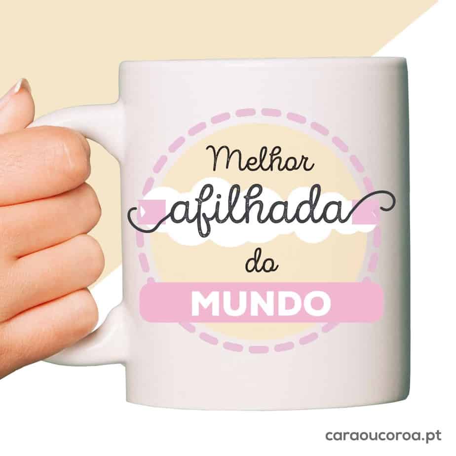 Caneca "Melhor Afilhada do Mundo" - caraoucoroa.pt