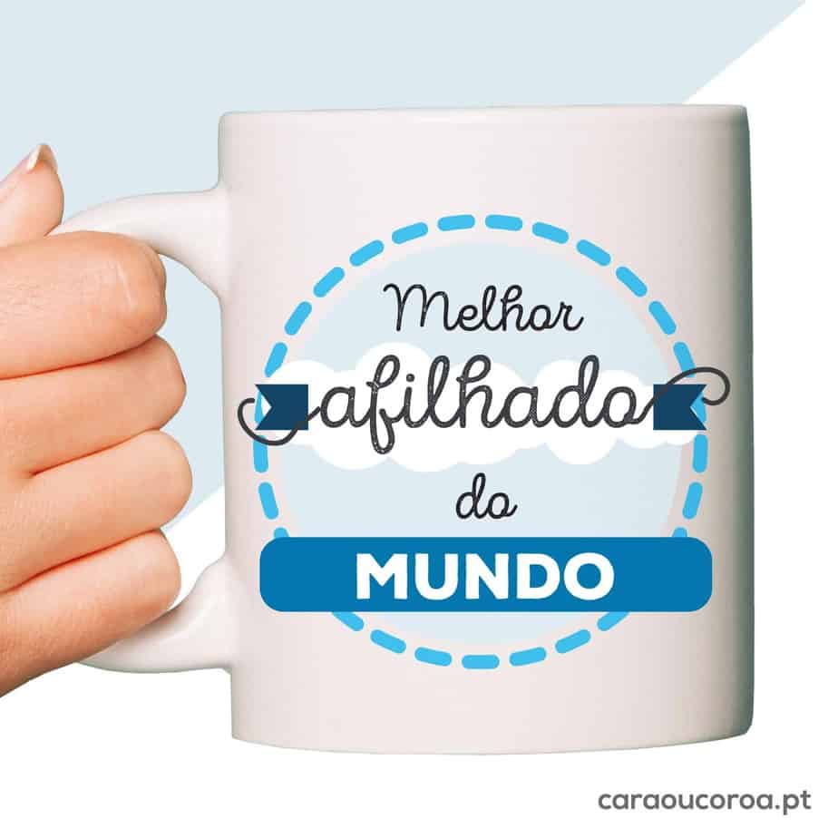 Caneca "Melhor Afilhado do Mundo" - caraoucoroa.pt