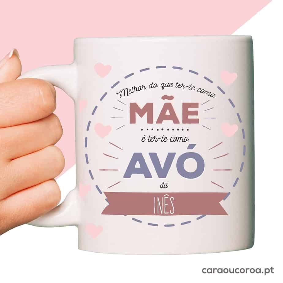 Caneca "Melhor do que ter-te como Mãe ..." com Nome - caraoucoroa.pt