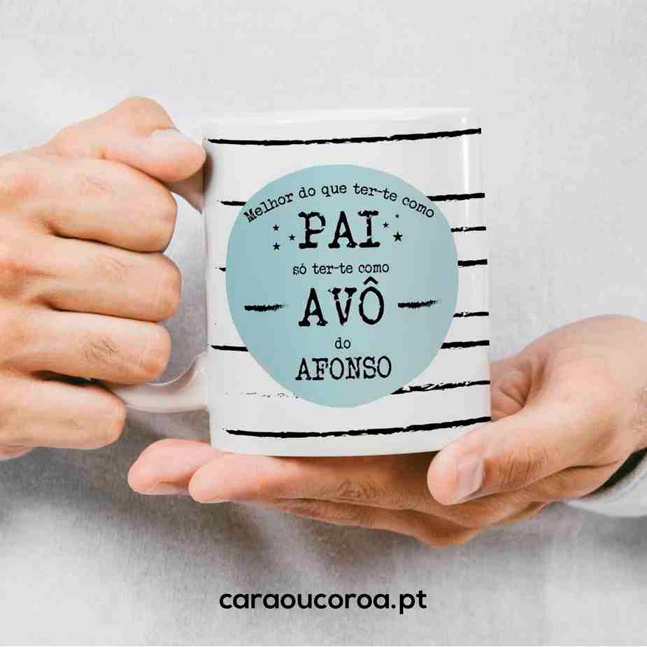 Caneca "Melhor do que ter-te como Pai..." com Nome(s) - caraoucoroa.pt