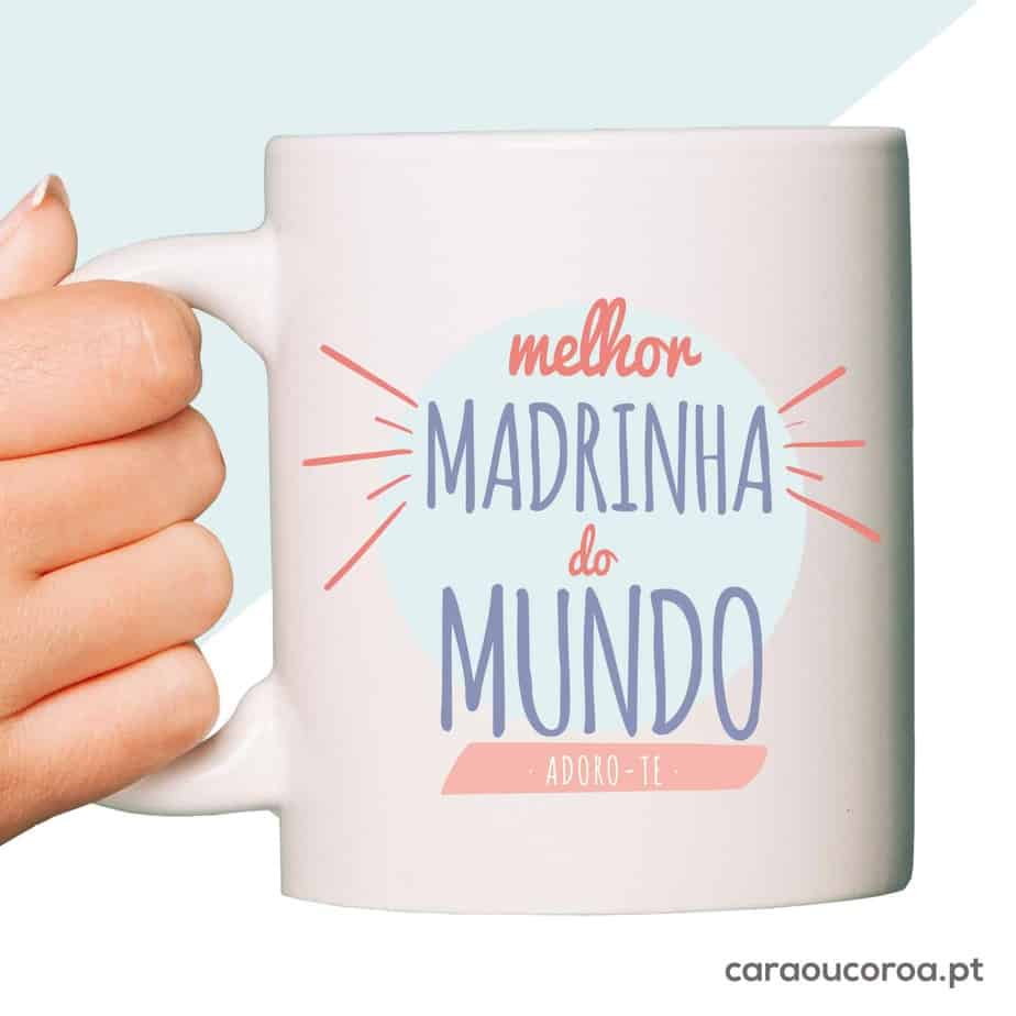 Caneca "Melhor Madrinha do Mundo" - caraoucoroa.pt