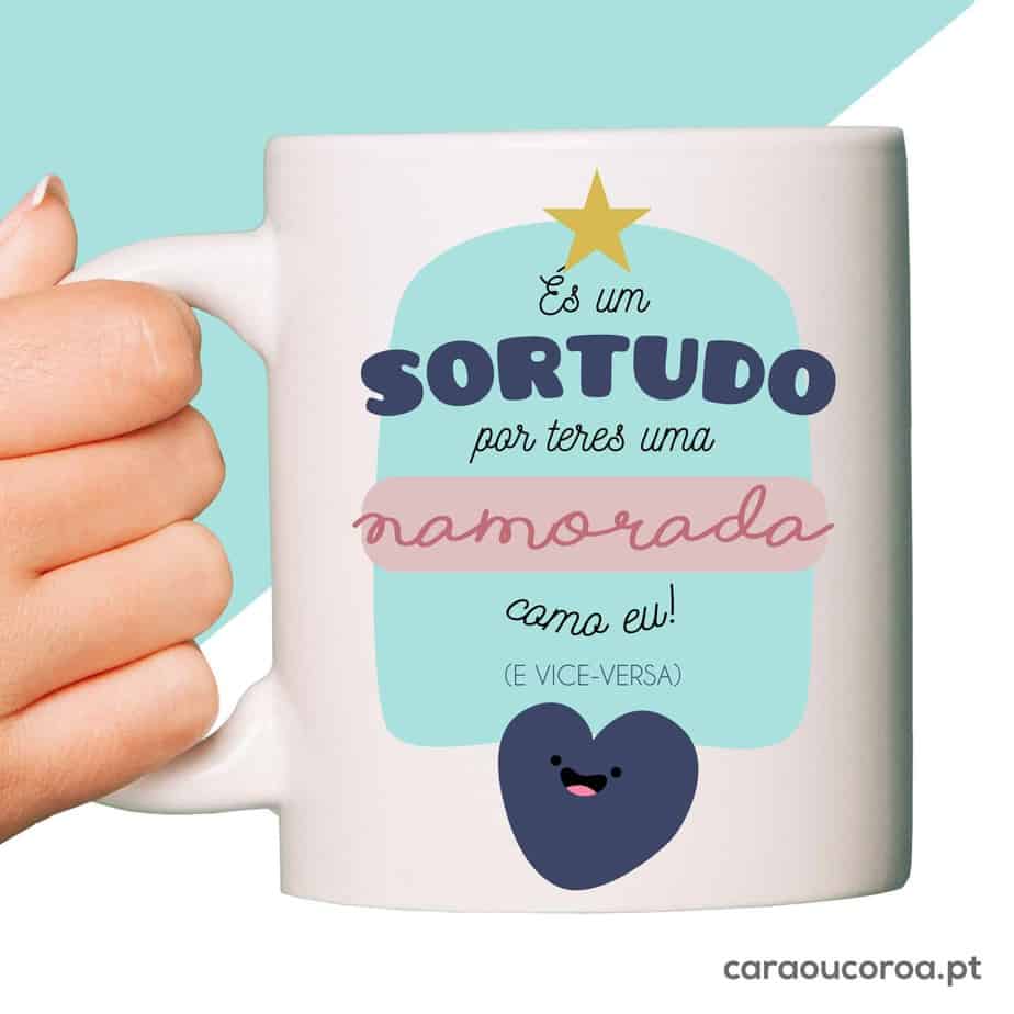 Caneca "Namorado Sortudo" - caraoucoroa.pt