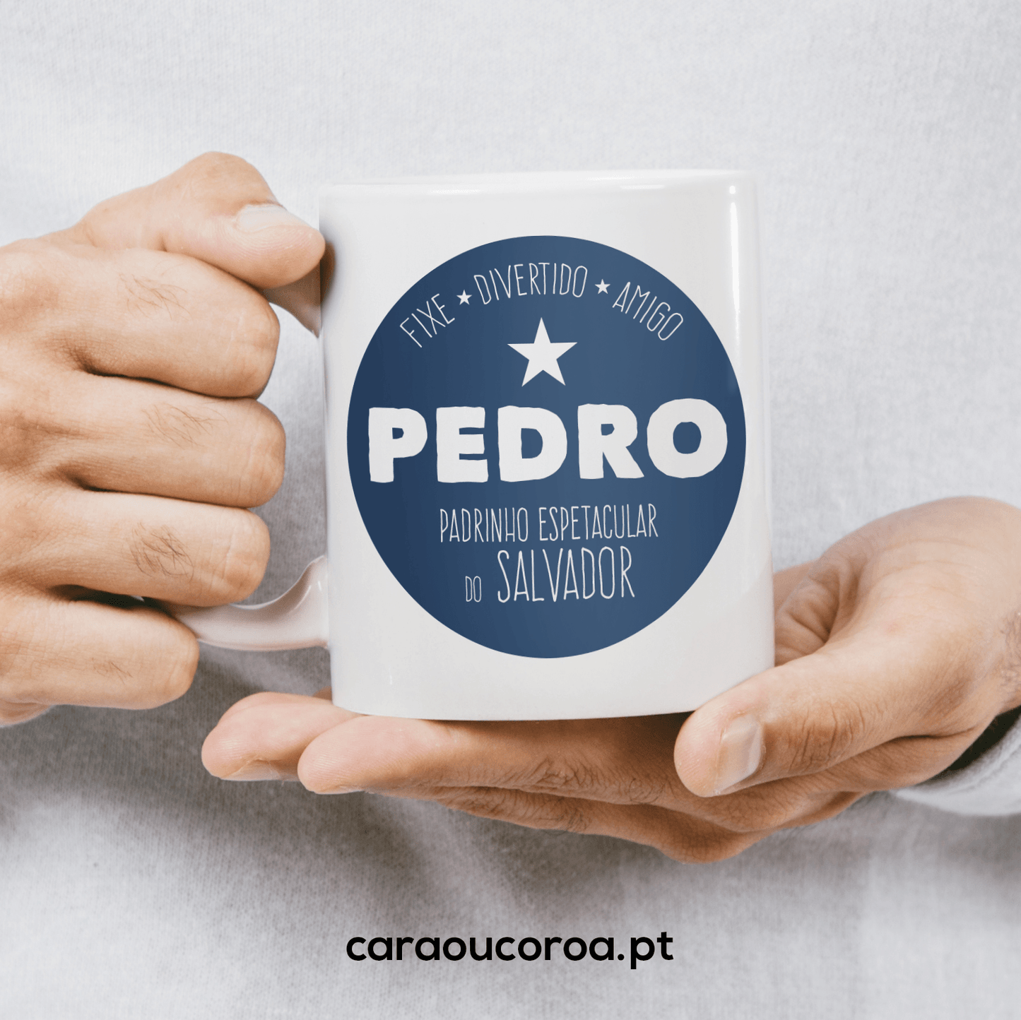 Caneca "Padrinho Espetacular" com Nomes - caraoucoroa.pt