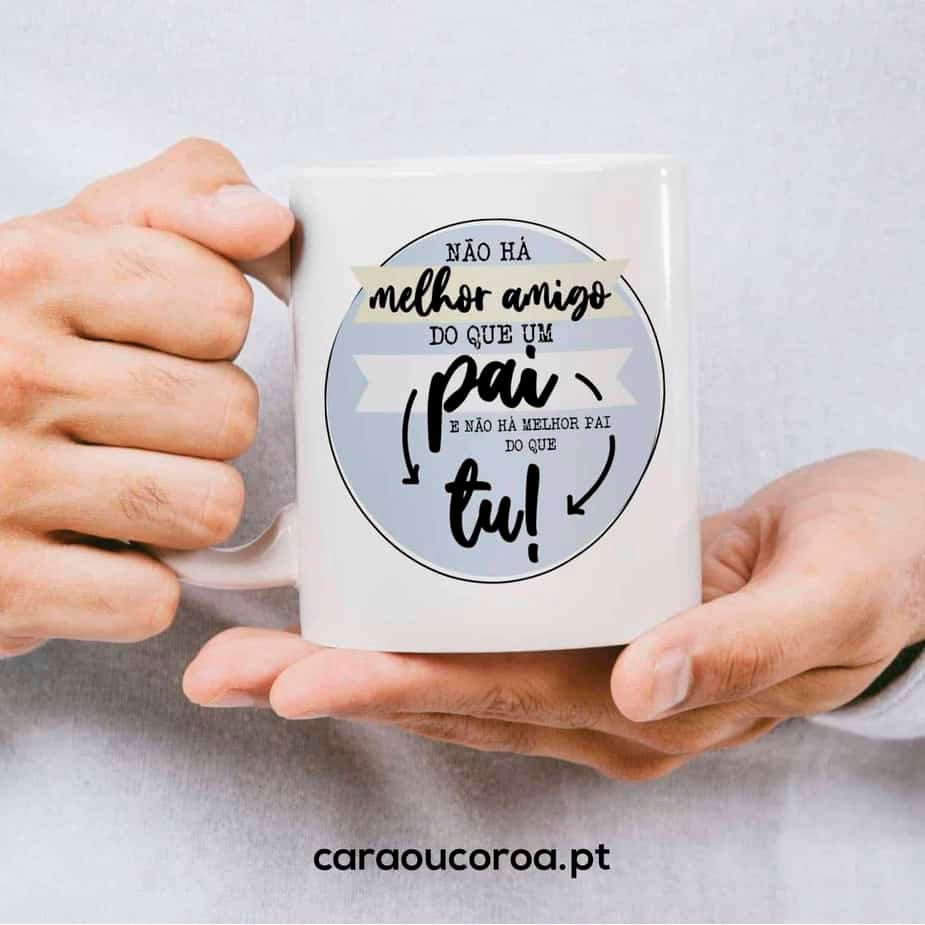 Caneca "Pai e Melhor Amigo" - caraoucoroa.pt