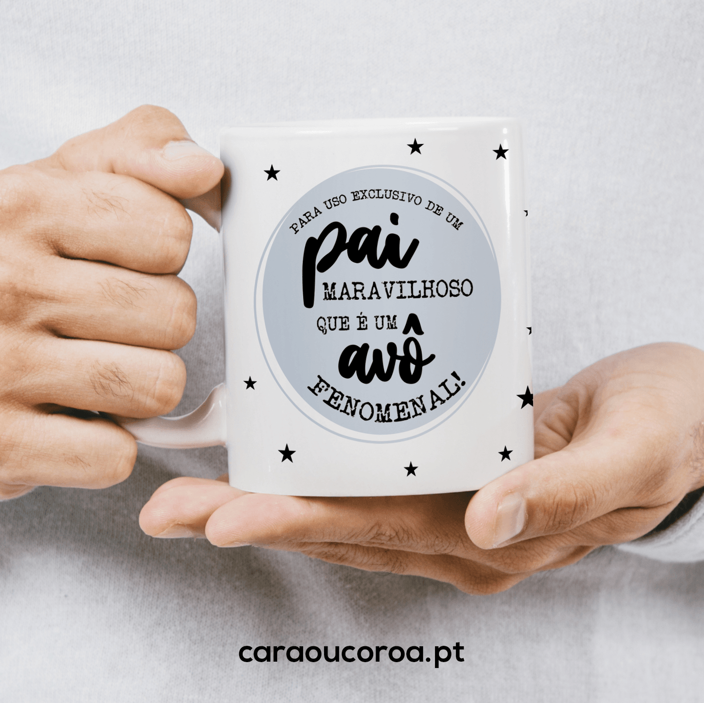 Caneca "Pai Maravilhoso, Avô Fenomenal" - caraoucoroa.pt