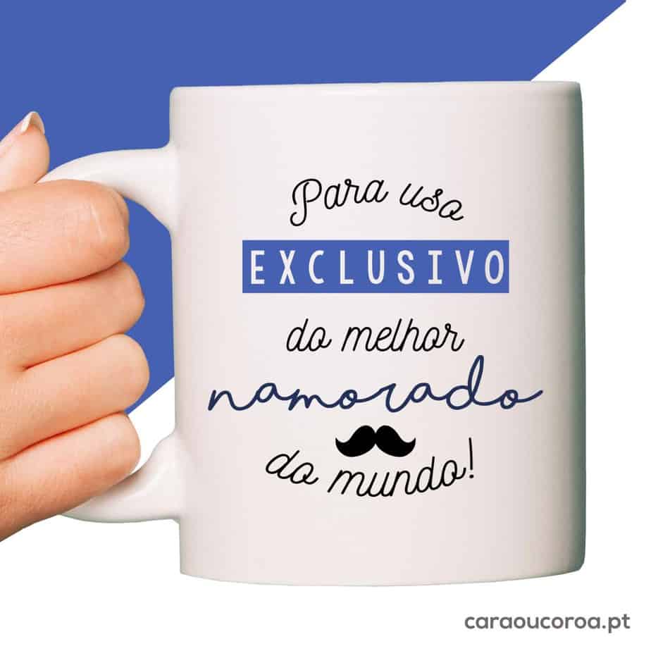 Caneca "Para Uso Exclusivo do Melhor Namorado do Mundo" - caraoucoroa.pt