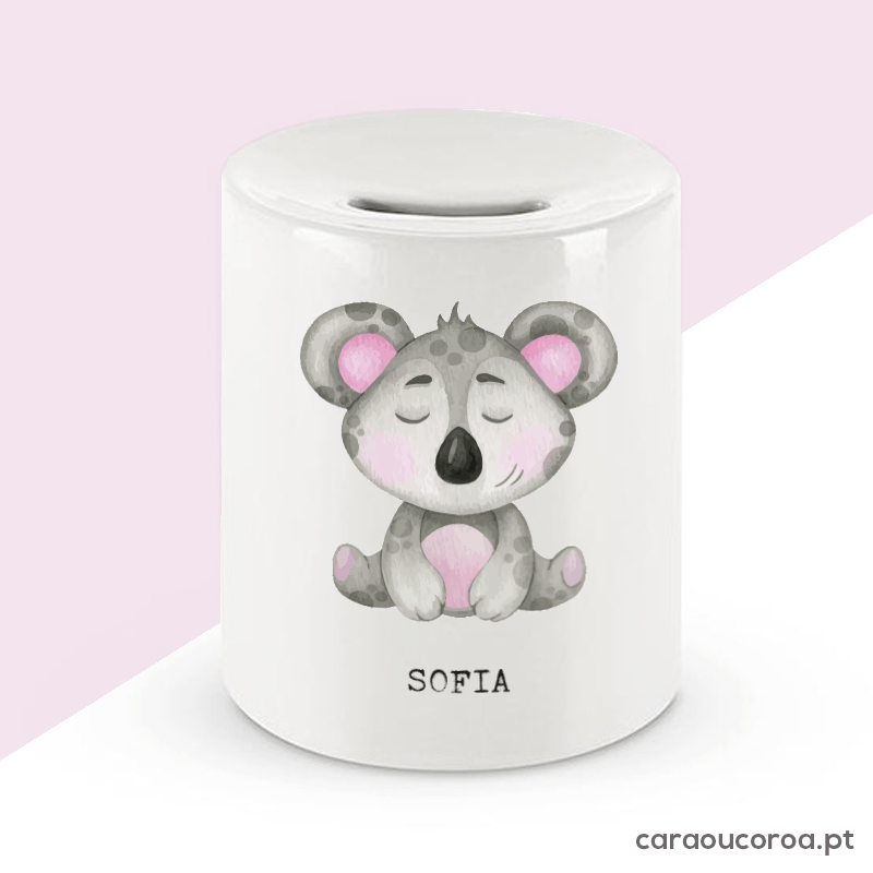 Mealheiro Koala com Nome - caraoucoroa.pt