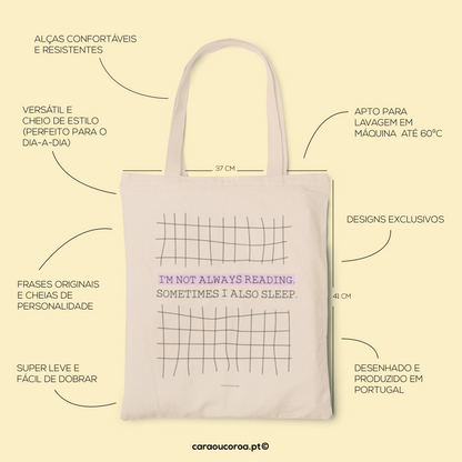 Tote Bag "Not Always Reading"