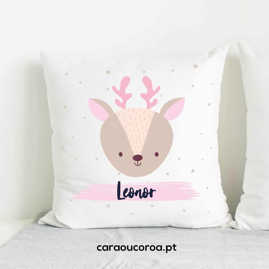 Almofada com Nome Pink Bambi - caraoucoroa.pt