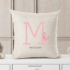 Almofada Linho Personalizada Flamingo - caraoucoroa.pt