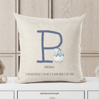 Almofada Linho Personalizada Ovo de Dinossauro - caraoucoroa.pt