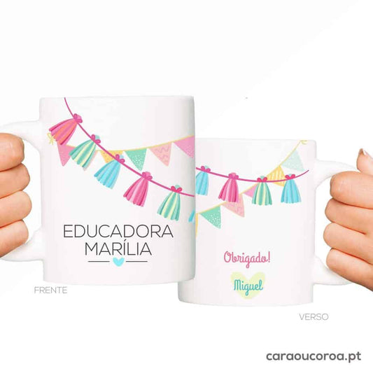 Caneca "Educadora com Nome" - caraoucoroa.pt