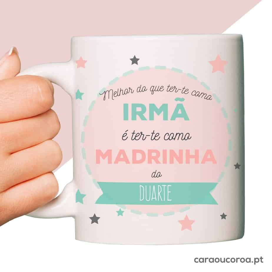 Caneca "Irmã & Madrinha" - caraoucoroa.pt