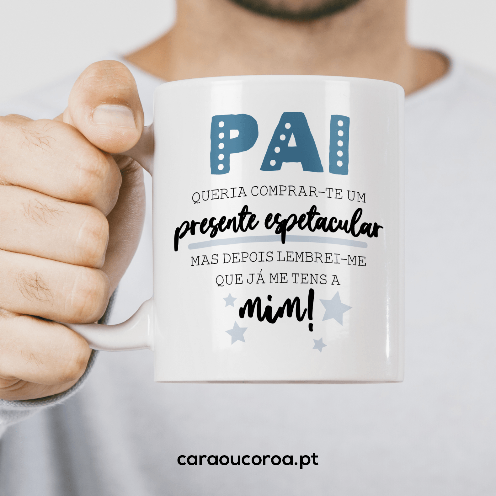 Caneca "Pai, presente espetacular" - caraoucoroa.pt