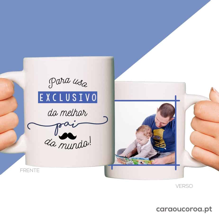 Caneca "Para Uso Exclusivo do Melhor Pai do Mundo" - caraoucoroa.pt