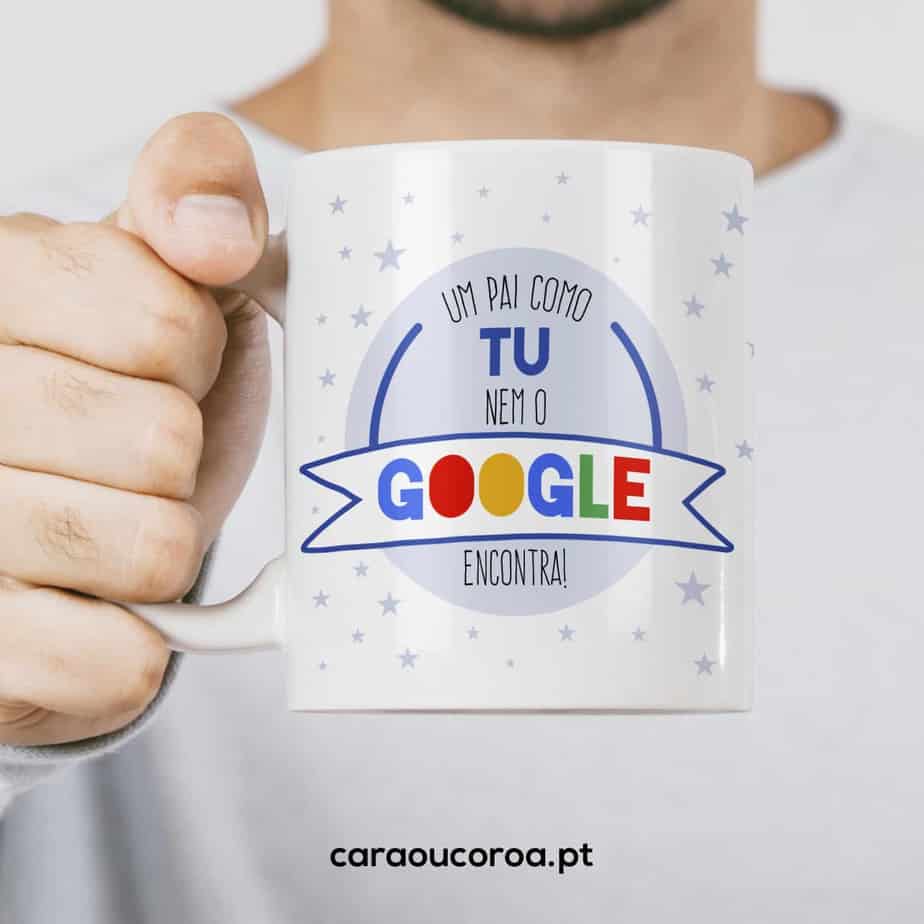 Caneca "Um Pai como tu nem o Google encontra" - caraoucoroa.pt