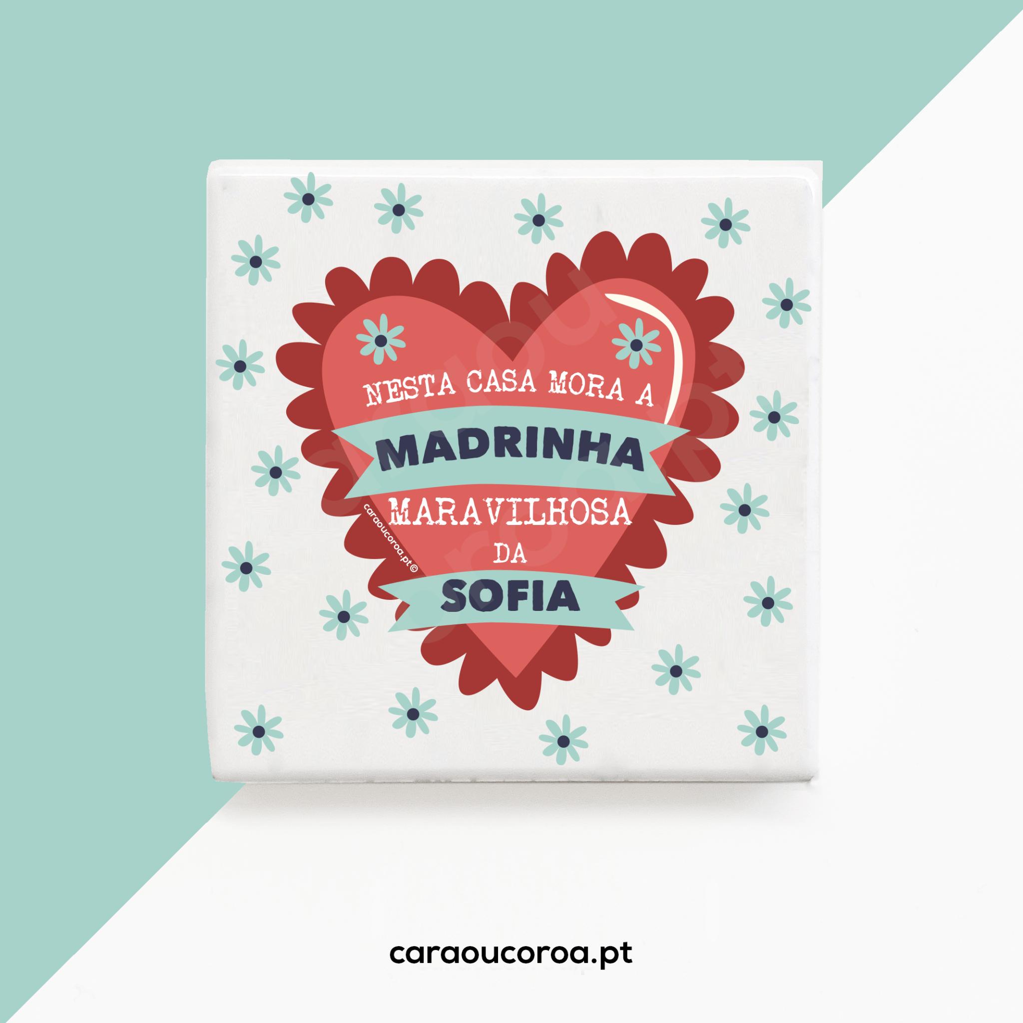 Íman "Madrinha Maravilhosa" com Nome - caraoucoroa.pt