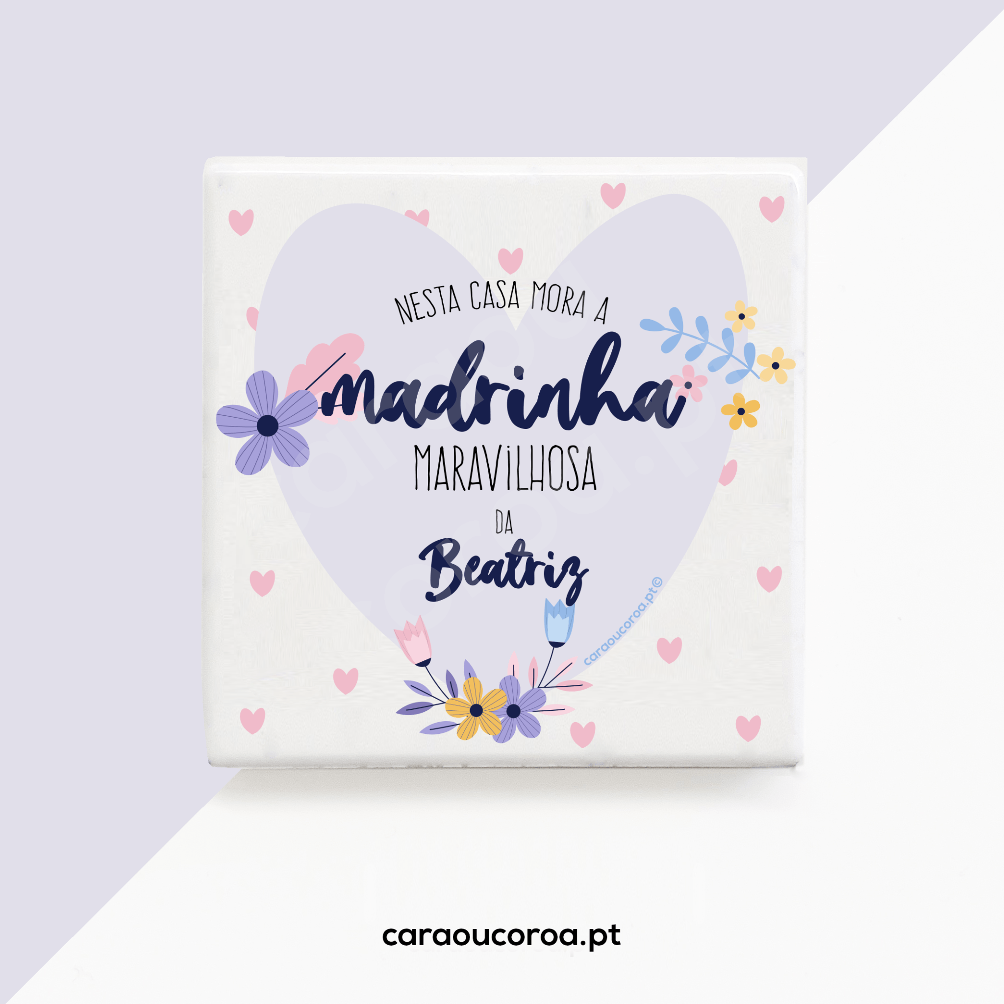 Íman "Madrinha Maravilhosa" com Nome - caraoucoroa.pt