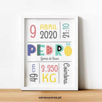 Quadro "Dados Nascimento" Tropical - caraoucoroa.pt