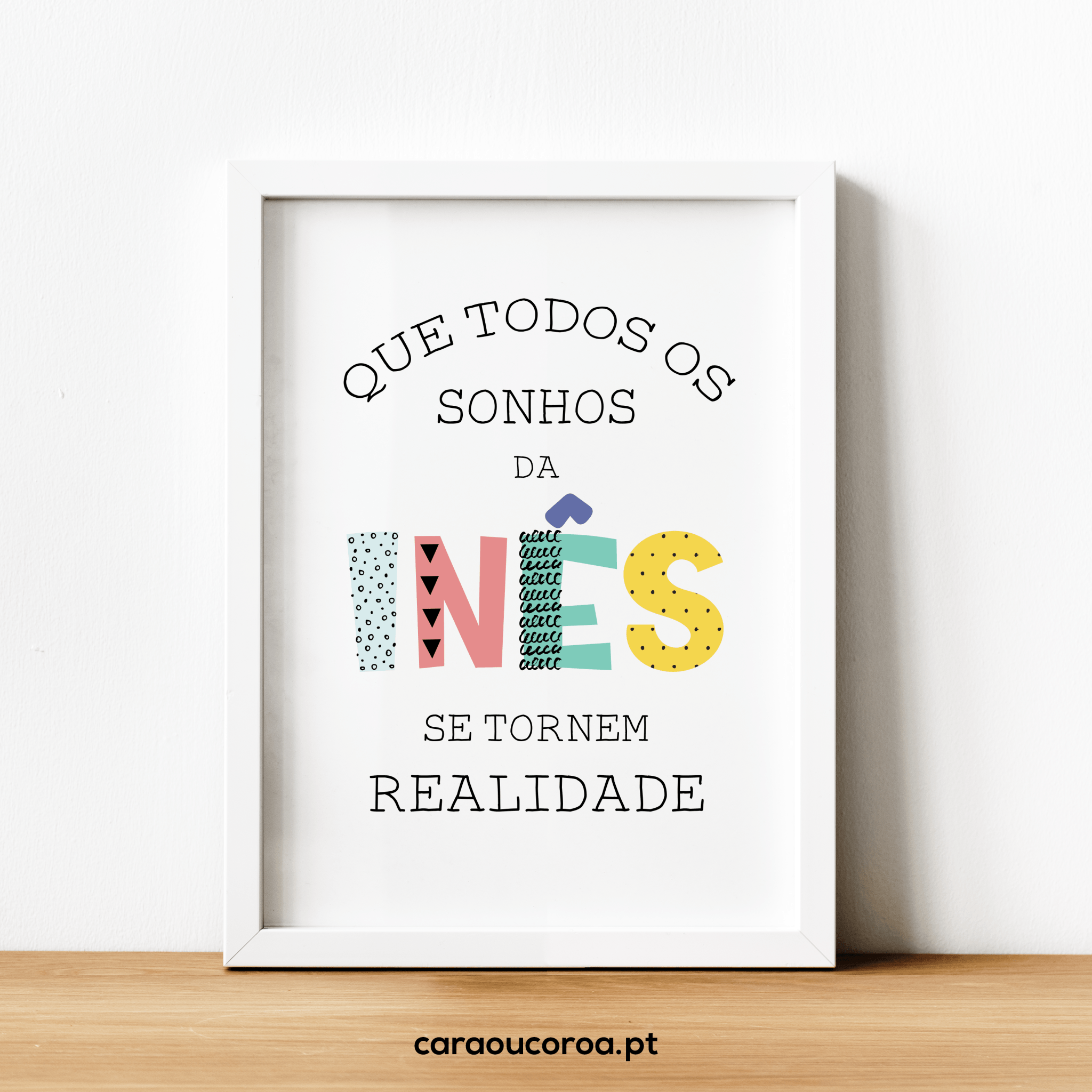 Quadro "Sonhos" com Nome - caraoucoroa.pt